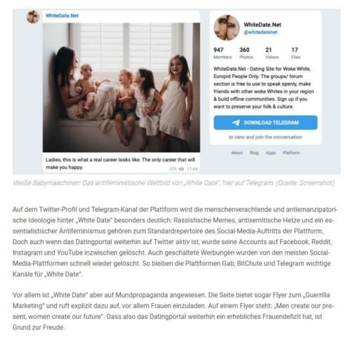 Weiße, die Weiße daten wollen, sind böse Nazis